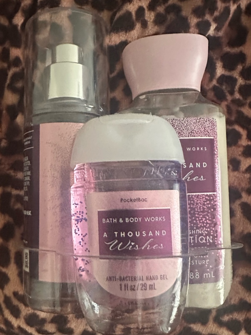 Bath & Body Works Pink A Thousand Wishes Trio Travel Sized Set
